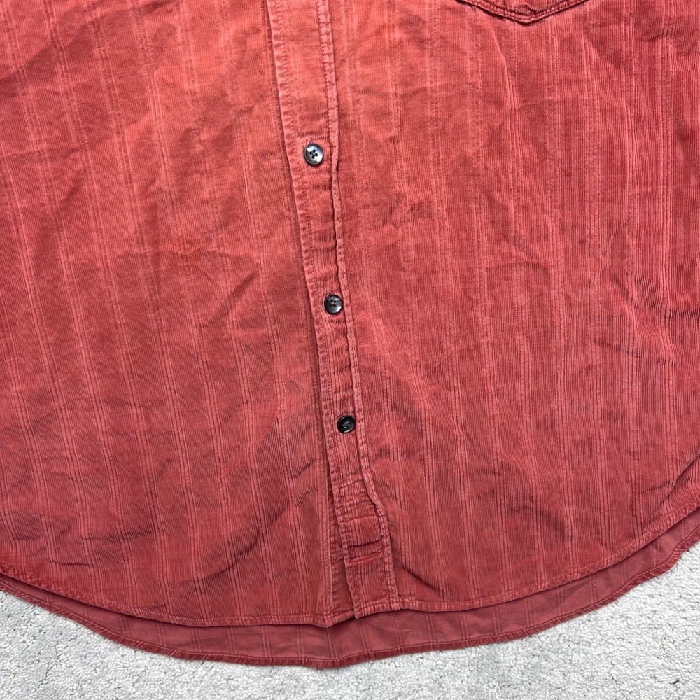 The Territory Ahead Shirt Mens Large Red Corduroy Faded Button Down Longsleeve - Picture 8 of 16